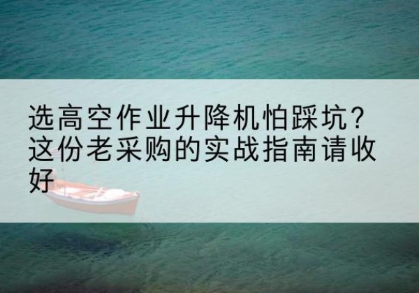 武乡高空作业升降机厂家推荐-选高空作业升降机怕踩坑？这份老采购的实战指南请收好